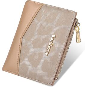 محفظة صغيرة للنساء RFID Blocking Bifold Zipper Pocket حامل بطاقة الائتمان مع نافذة لبطاقة الهوية - محفظة صغيرة للنساء والفتيات (أسود) in Kuwait
