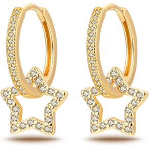 925 Sterling Silver Earrings Dangle Drop Earrings for women Cubic Zirconia Hoop Earrings Dangle Huggie Earrings Hypoallergenic Silver Drop Earrings in Saudi Arabia