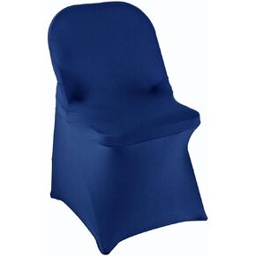 WELMATCH White Spandex Folding Chair Covers - 50 PCS Special Events Wedding Party Decoration Stretch Elastic Chair Covers (White, 50) in Kuwait