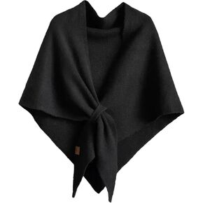 Women's Fall Winter Shawl Wraps Knitted Cape Top Cashmere Feel Shoulder Scarf Poncho Shawl for Wedding Party Going Out in Kuwait