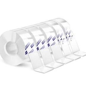 شريط مزدوج الجوانب عالي التحمل، شريط تثبيت على الحائط الشفاف، شرائط لاصقة معلقة للصور قابلة للإزالة، شريط لاصق لاصق قوي، شريط نانو لاصق للسجاد، الشماعات، الإطار، 2 عبوة عريضة جدًا in Kuwait