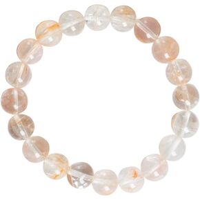 Healing Crystal Bracelet for Women Men Natural White phantom Quartz Beaded Bracelets, Jewelry Birthday Gifts, White Quartz Stretch Bracelet in Saudi Arabia