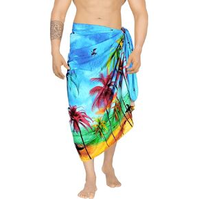 LA LEELA Men's Sarong Bath Hawaiian Pareo Wrap in Saudi Arabia