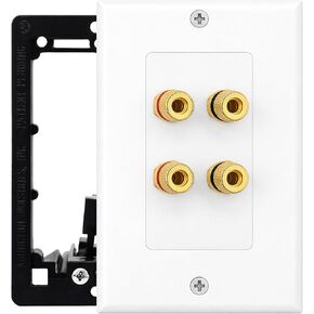 5 Speaker Wall Plate, Home Theater Wall Plate, Gold Plated Binding Posts, Speaker Wall Plates, for Home Theater Wall Speaker Plate Setup in Kuwait