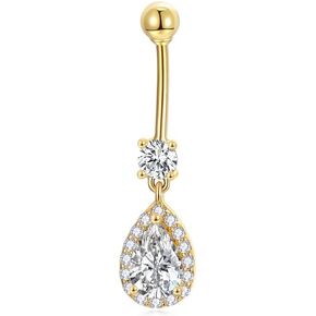 Opal CZ Dangle Belly Button Rings for Women 925 Sterling Silver 16G Heart Teardrop Sun Navel Rings Belly Piercing Jewelry Gift in Saudi Arabia