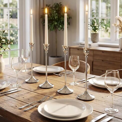 Candlestick Holders 2 Set(6 PCS), Taper Candlestick Holders for Party, Home Decor, Dining, Festival, Wedding Decorations in Saudi Arabia