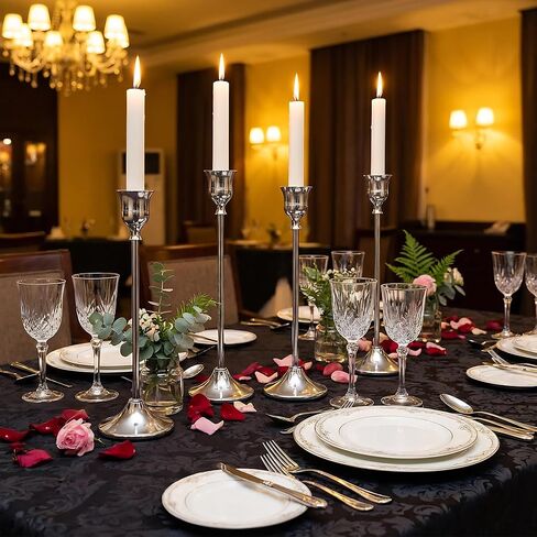 Candlestick Holders 2 Set(6 PCS), Taper Candlestick Holders for Party, Home Decor, Dining, Festival, Wedding Decorations in Saudi Arabia
