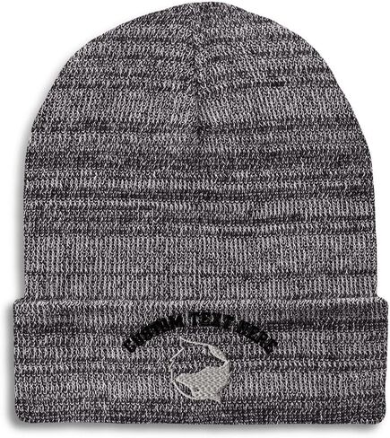 Custom Beanies for Men Yin Yang Wolf Silver Embroidery Skull Cap Winter Hats for Women Acrylic One Size in Saudi Arabia