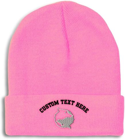 Custom Beanies for Men Yin Yang Wolf Silver Embroidery Skull Cap Winter Hats for Women Acrylic One Size in Saudi Arabia