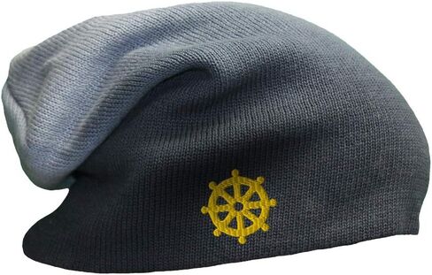 Speedy Pros Slouchy Beanie for Men Buddhist Symbol Embroidery Winter Hats Women Skull Cap in Saudi Arabia