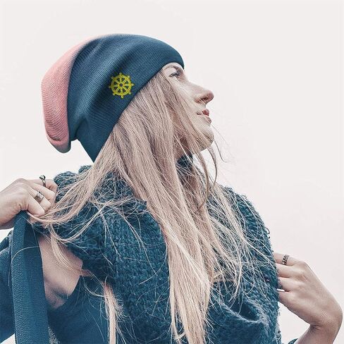 Speedy Pros Slouchy Beanie for Men Buddhist Symbol Embroidery Winter Hats Women Skull Cap in Saudi Arabia