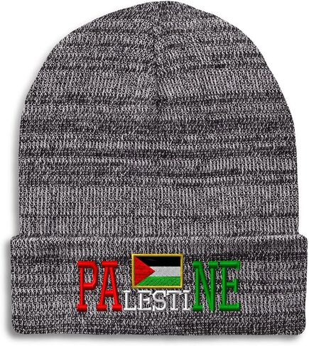 Speedy Pros Beanies for Men Palestine Palestinian Filastin Ramallah Skull Cap Winter Hats for Women Acrylic One Size in Saudi Arabia