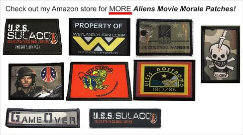 RedheadedTshirts - Aliens Movie Colonial Marines Badge Morale Tactical Military Patch 2x3 Hook and Loop Made in The USA in Saudi Arabia