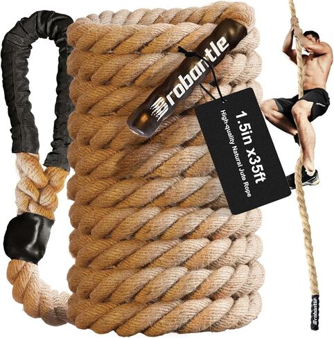 Climbing Rope 1.5" Diameter Gym Climbing Rope for Adults,20FT Length Strength Training Workout Climbing Rope,Physical Education Fitness Equipment, Home Workout in Kuwait