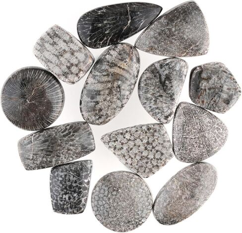 Natural Gemstone Cabochon Pack of 5 Mixed Shapes – Polished Crystal Stones for Jewelry Making, Healing, Reiki & DIY Crafts, Natural Gem Cab Set for Wire Wrapping & Energy Work in Saudi Arabia