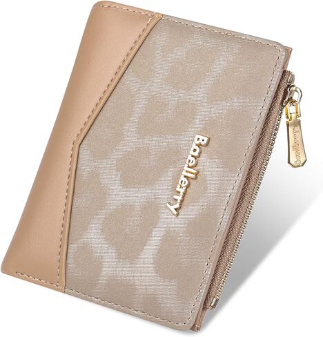محفظة صغيرة للنساء RFID Blocking Bifold Zipper Pocket حامل بطاقة الائتمان مع نافذة لبطاقة الهوية - محفظة صغيرة للنساء والفتيات (أسود) in Kuwait