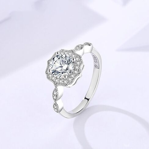 1 Carat Dazzling Diamond Engagement Ring | VVS1 Clarity, D-Color | Unique, Sophisticated Wedding Jewelry in Saudi Arabia