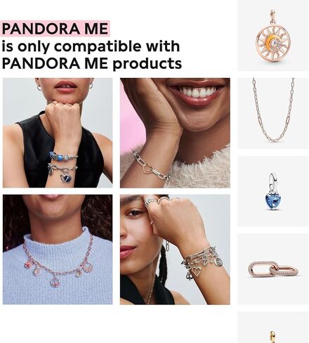 قلادة سلسلة صغيرة من PANDORA ME - قلادة مطلية بالذهب الوردي عيار 14 قيراط للنساء - مجوهرات PANDORA ME - هدية للنساء - تتضمن صندوق هدايا - 19.7 بوصة in Saudi Arabia