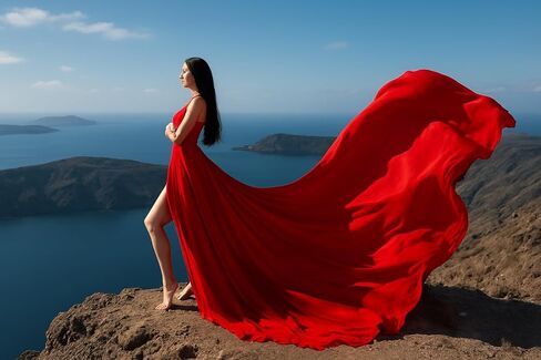 Flying Dress for Women, Long Tail Flying Gown for Enagagment, Wedding, Baby Shower, Flowly Photoshoots Gowns, Gifts for Her, Gowns for Evening Events, Customized Long Tail Dress in Kuwait