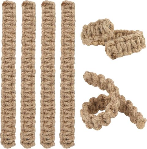 6Pcs Braided Curtain Tiebacks for Drapes, Rustic Curtain Holdbacks, Handmade Rope Curtains TieBacks for Sheer & Lightweight Curtains, No Hardware Needed in Saudi Arabia