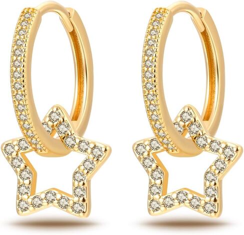 925 Sterling Silver Earrings Dangle Drop Earrings for women Cubic Zirconia Hoop Earrings Dangle Huggie Earrings Hypoallergenic Silver Drop Earrings in Saudi Arabia