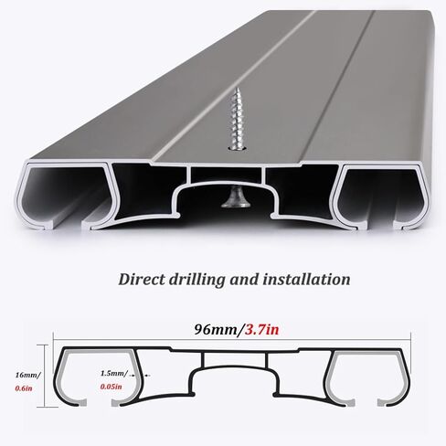 Curtain Conjoined Double Track, Ceiling Mount Heavy Duty Curtain Tracks（70-600cm/2.3ft-19.7ft) Easy To Install, For Living Room Bedroom Room Divider(Rose gold,15.1FT/460CM) in Saudi Arabia