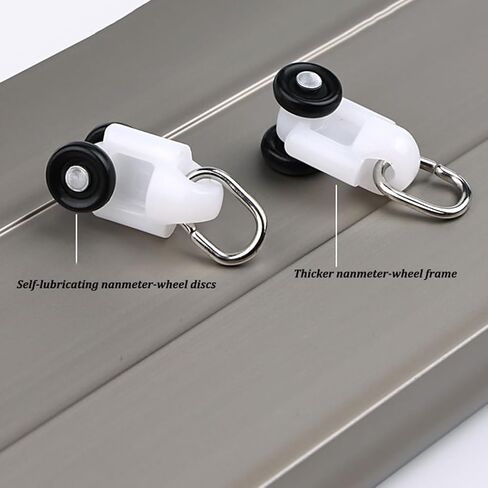 Curtain Conjoined Double Track, Ceiling Mount Heavy Duty Curtain Tracks（70-600cm/2.3ft-19.7ft) Easy To Install, For Living Room Bedroom Room Divider(Rose gold,15.1FT/460CM) in Saudi Arabia