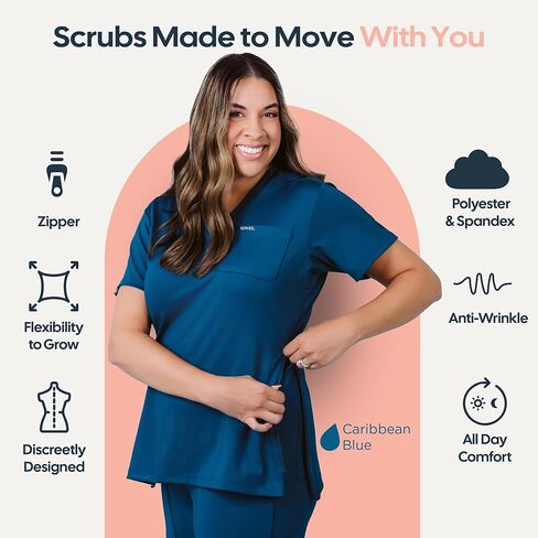 OG Maternity Scrub Top - فرك الحمل المريح والمسامي in Kuwait