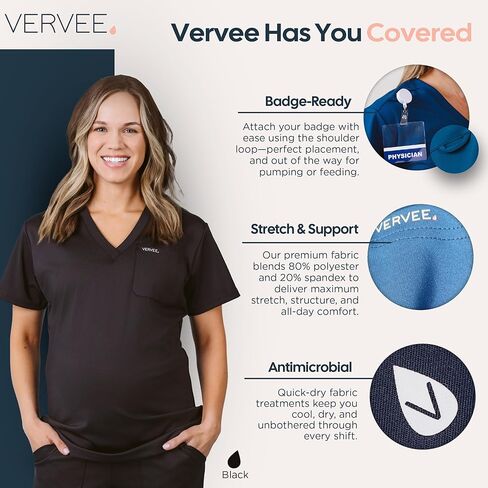 OG Maternity Scrub Top - فرك الحمل المريح والمسامي in Kuwait