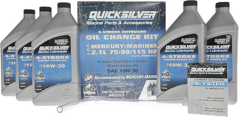 طقم تغيير زيت Quicksilver رباعي الأشواط - لمحركات ميركوري الخارجية - 15، 20، 25، 30، 40، 50، 60، 75، 90، 115، 150، 175، 200، 225، 250، 300، 350، 400 حصان in Saudi Arabia