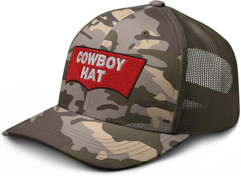 NX Camo Cowboy Hat Embroidered Curved Bill Camouflage Trucker Hat Low Crown Adjustable Rodeo Western Country Cap in Saudi Arabia