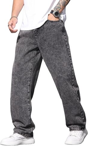 بنطلون جينز رجالي Regual Fit Y2K Denim Pants الهيب هوب ملابس الشارع الشهير in Kuwait