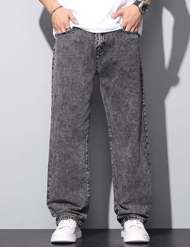 بنطلون جينز رجالي Regual Fit Y2K Denim Pants الهيب هوب ملابس الشارع الشهير in Kuwait