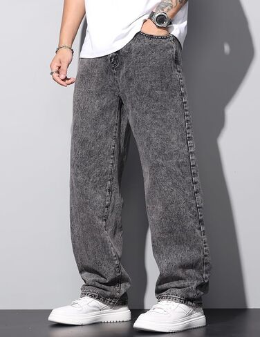بنطلون جينز رجالي Regual Fit Y2K Denim Pants الهيب هوب ملابس الشارع الشهير in Kuwait