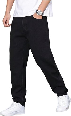 بنطلون جينز رجالي Regual Fit Y2K Denim Pants الهيب هوب ملابس الشارع الشهير in Kuwait