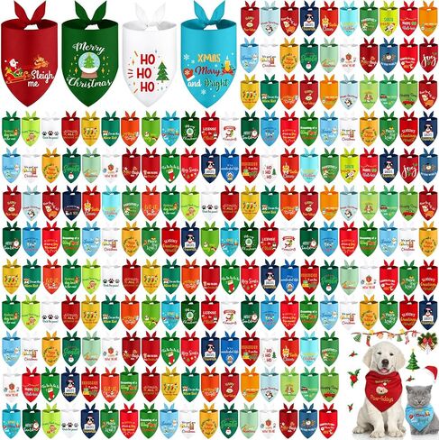 100 Pcs Fall Thanksgiving Dog Bandana Bulk with Sayings Pet Triangle Scarf Bibs Washable Puppy Kerchief Adjustable Grooming Supplies for Small Medium Large Dog Cat Costume Accessories in Kuwait