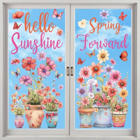 Happy Chinese New Year Window Clings for Glass Windows, 9 Sheets Horse Lunar New Year 2026 Window Decorations, Spring Festival Windows Decals Stickers for Office Home (Double-Sided) in Saudi Arabia