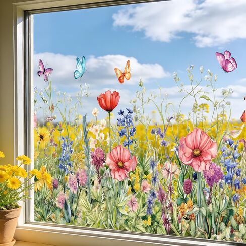 Happy Chinese New Year Window Clings for Glass Windows, 9 Sheets Horse Lunar New Year 2026 Window Decorations, Spring Festival Windows Decals Stickers for Office Home (Double-Sided) in Saudi Arabia