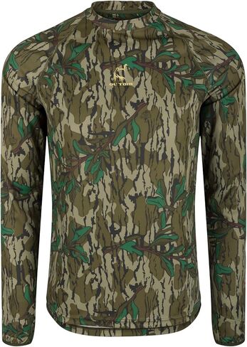 Drake Waterfowl Men's Early Bird Long Sleeve Performance Crew - Breathable Stretchy Camo Hunting Shirt with UPF 50 Protection in Kuwait