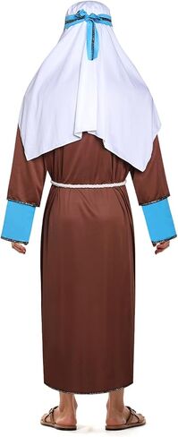 Shepherd Joseph Costume for Men Adult Jesus Nativity Tunic Robe Middle East Biblical Times Cosplay Outfit in Saudi Arabia