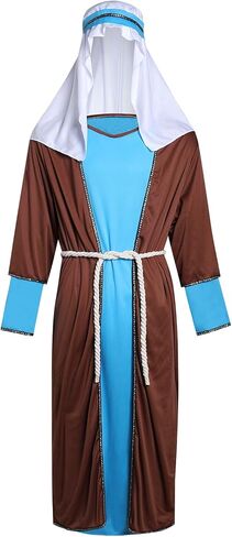 Shepherd Joseph Costume for Men Adult Jesus Nativity Tunic Robe Middle East Biblical Times Cosplay Outfit in Saudi Arabia