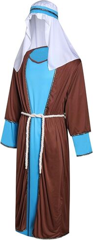 Shepherd Joseph Costume for Men Adult Jesus Nativity Tunic Robe Middle East Biblical Times Cosplay Outfit in Saudi Arabia