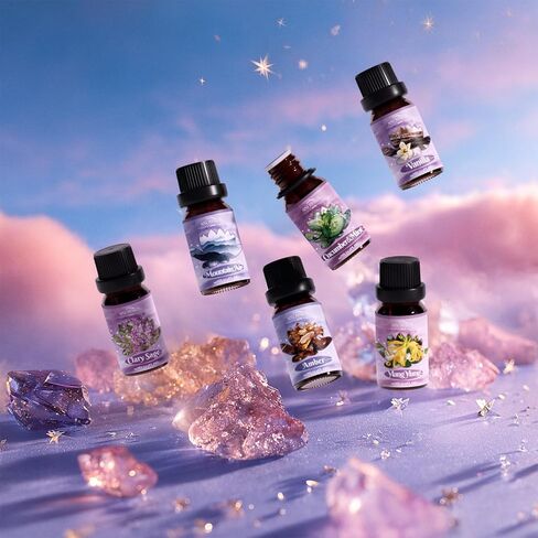 Essential Oils Roll on Set, Aromatherapy Oils with Roller Ball for Skin, Natural Essential Oil Roller Gift Set with Lavender, Peppermint, Frankincense, Eucalyptus, Lemon, Myrrh in Saudi Arabia