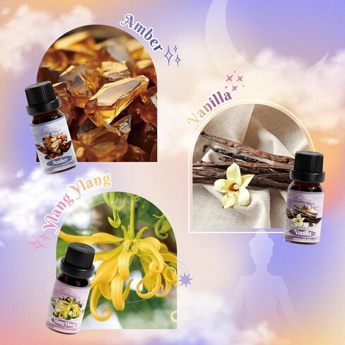 Essential Oils Roll on Set, Aromatherapy Oils with Roller Ball for Skin, Natural Essential Oil Roller Gift Set with Lavender, Peppermint, Frankincense, Eucalyptus, Lemon, Myrrh in Saudi Arabia