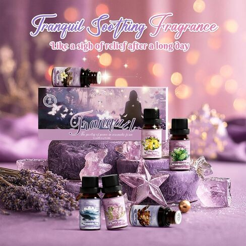 Essential Oils Roll on Set, Aromatherapy Oils with Roller Ball for Skin, Natural Essential Oil Roller Gift Set with Lavender, Peppermint, Frankincense, Eucalyptus, Lemon, Myrrh in Saudi Arabia