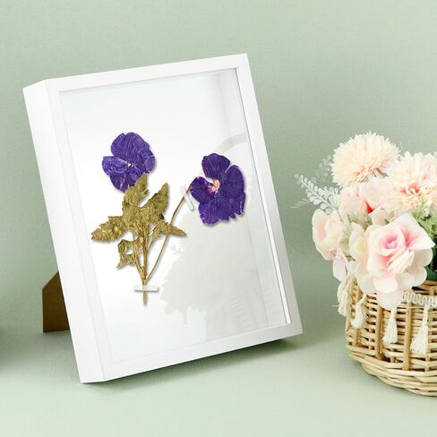 QWORK 8 x 10in Shadow Box Picture Frames - MDF Wood with Acrylic Front, 3 Pack Square Shadow Boxes Display Cases for Photos, Crafts, and Keepsakes in Saudi Arabia