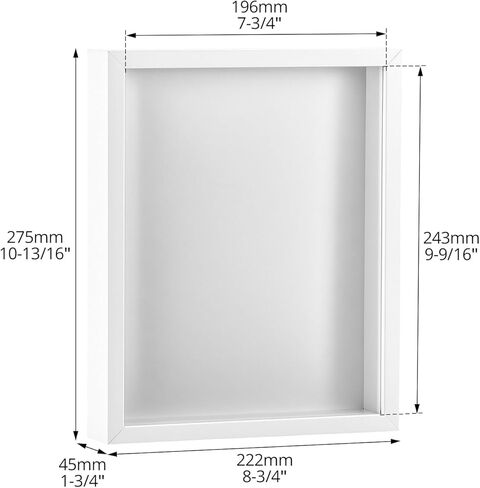 QWORK 8 x 10in Shadow Box Picture Frames - MDF Wood with Acrylic Front, 3 Pack Square Shadow Boxes Display Cases for Photos, Crafts, and Keepsakes in Saudi Arabia
