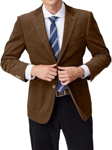 Men's Blazer Corduroy Sport Coat Slim Fit Casual Work Wear Work Vintage Winter Suit Jacket Tuxedo for Prom in Saudi Arabia