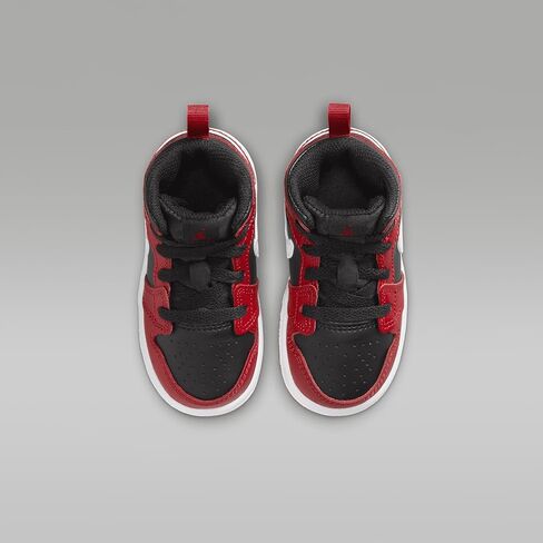 Jordan 1 Mid Baby/Toddler Shoes (DQ8425-061, Black/Gym Red/White) in Saudi Arabia