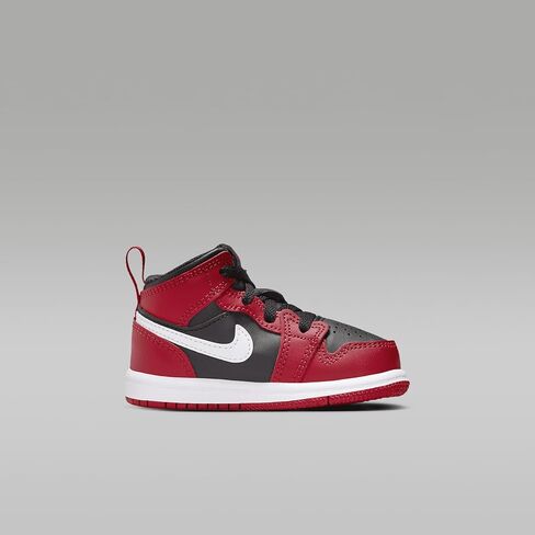 Jordan 1 Mid Baby/Toddler Shoes (DQ8425-061, Black/Gym Red/White) in Saudi Arabia